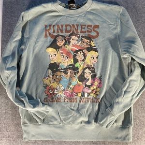 Disney sweatshirt, women’s size medium, Kindness grows from within, princesses